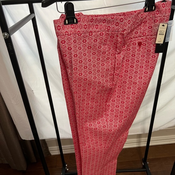 Talbots Red Geometric Slacks - Picture 4 of 5